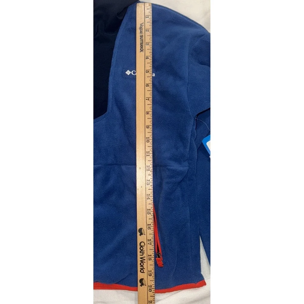 Columbia Youth Med Sequoia Grove Half Zip‎ Fleece, Mountain Blue/Collegiate Navy